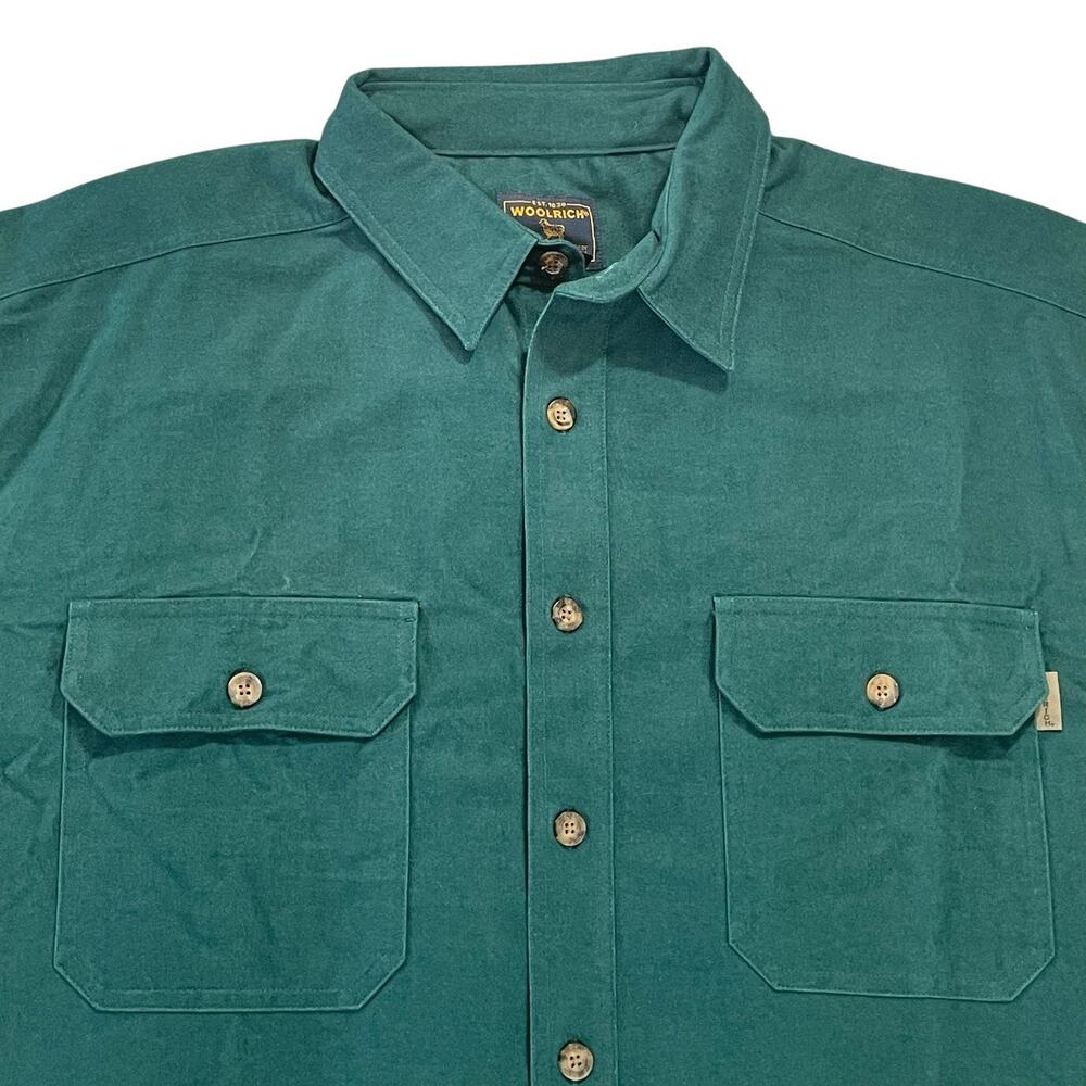NWT Vintage Woolrich Expedition Chamois Shirt Men's 2XLT Pine Green Deadstock